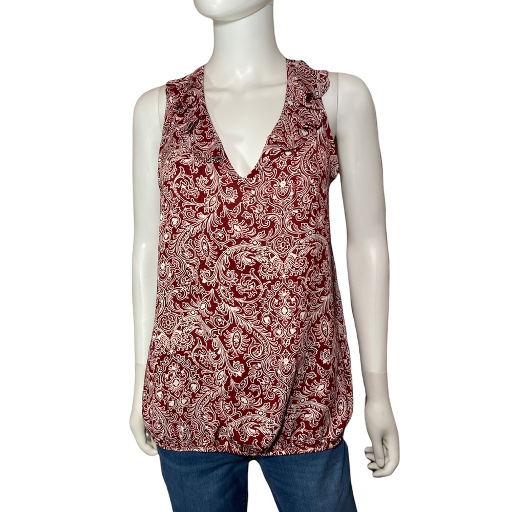 LOFT size Medium NWT red floral print sleeveless top
